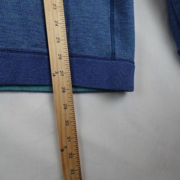 Tommy Bahama Reversible Pull Over Sweater Men's Medium Blue/Green 1/4 Zip Luxury - Picture 6 of 9